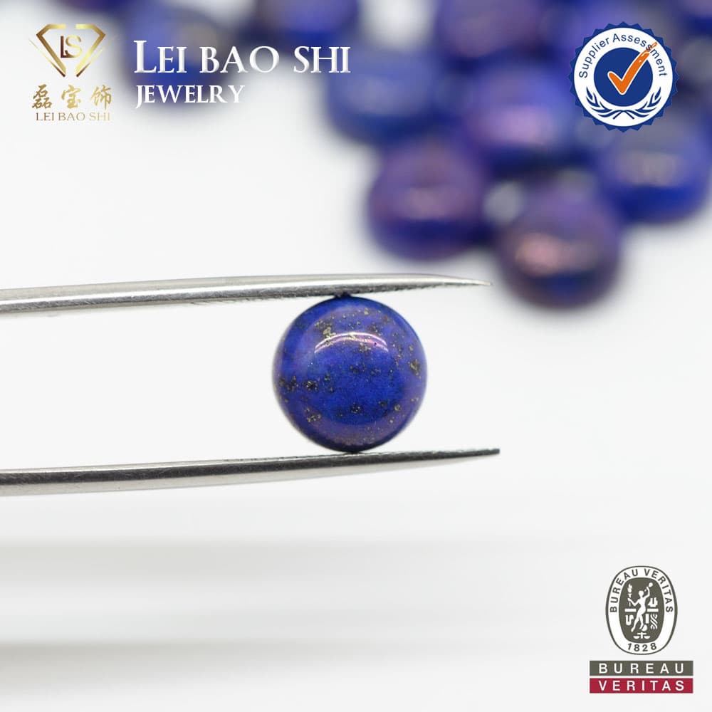 8mm natural round lapis lazuli smooth cabochon gemstones